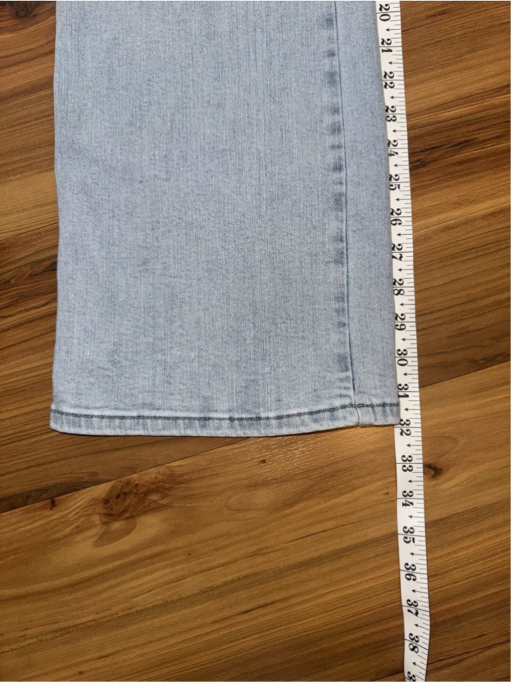 Judy Blue Wide Leg Jeans Light Wash High Rise Stretch Denim Size 3/26 Boho Y2K - Picture 8 of 11
